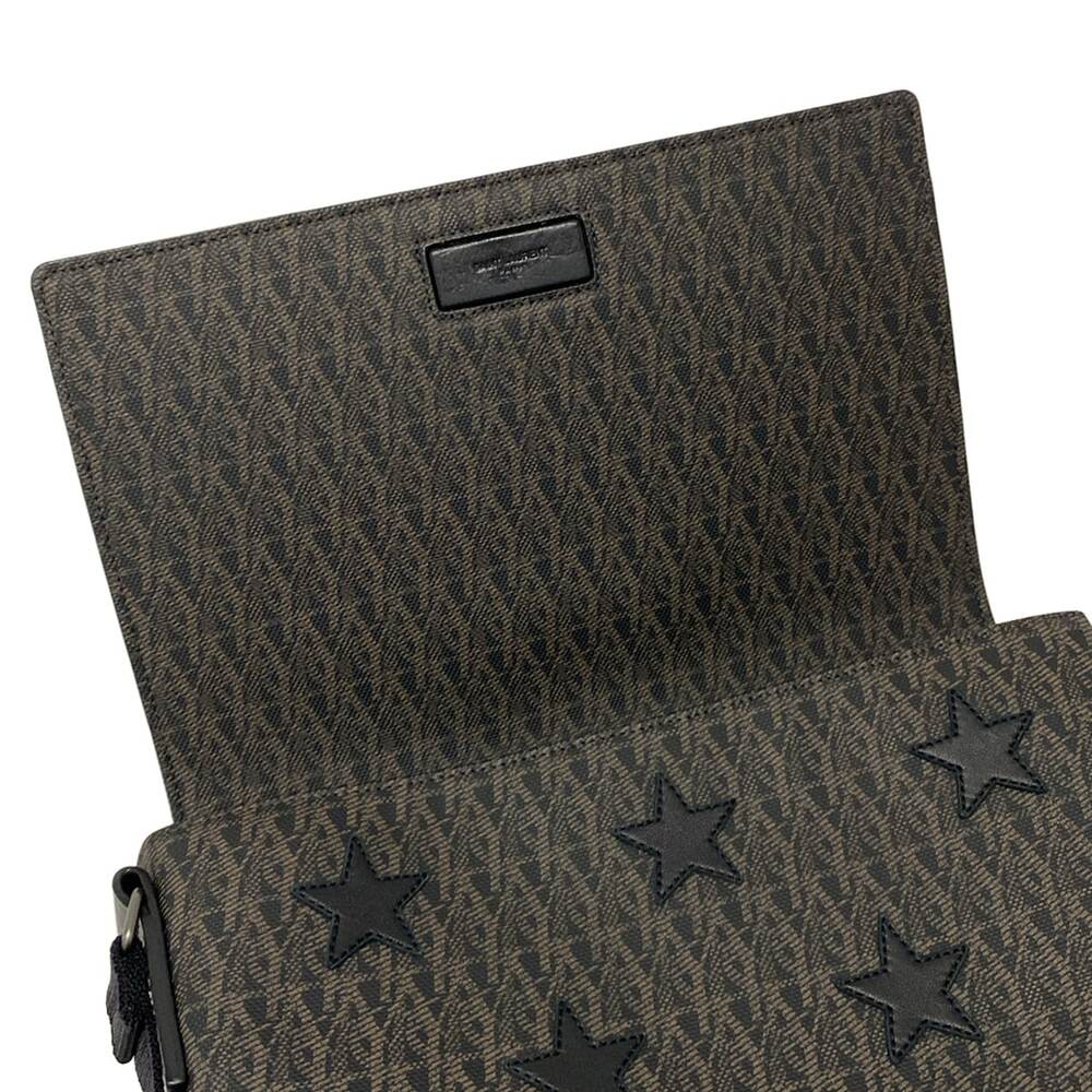Saint Laurent PARIS Shoulder Bag 415435 Black Beige PVC Leather - Picture 14 of 15